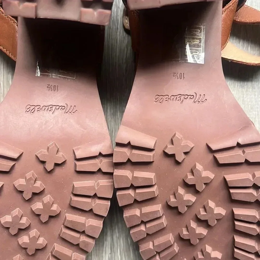NEW Madewell Claudie Lugsole MaryJane Heels Leather Dried Maple